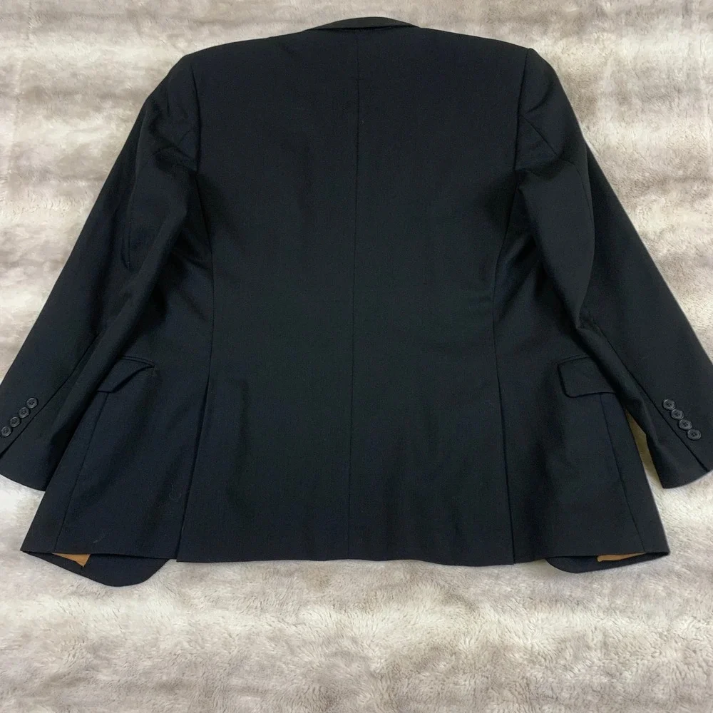 Jos. A. Bank Joseph Metropolitan Blazer 40R Black 100% Wool Slim Fit Suit Jacket